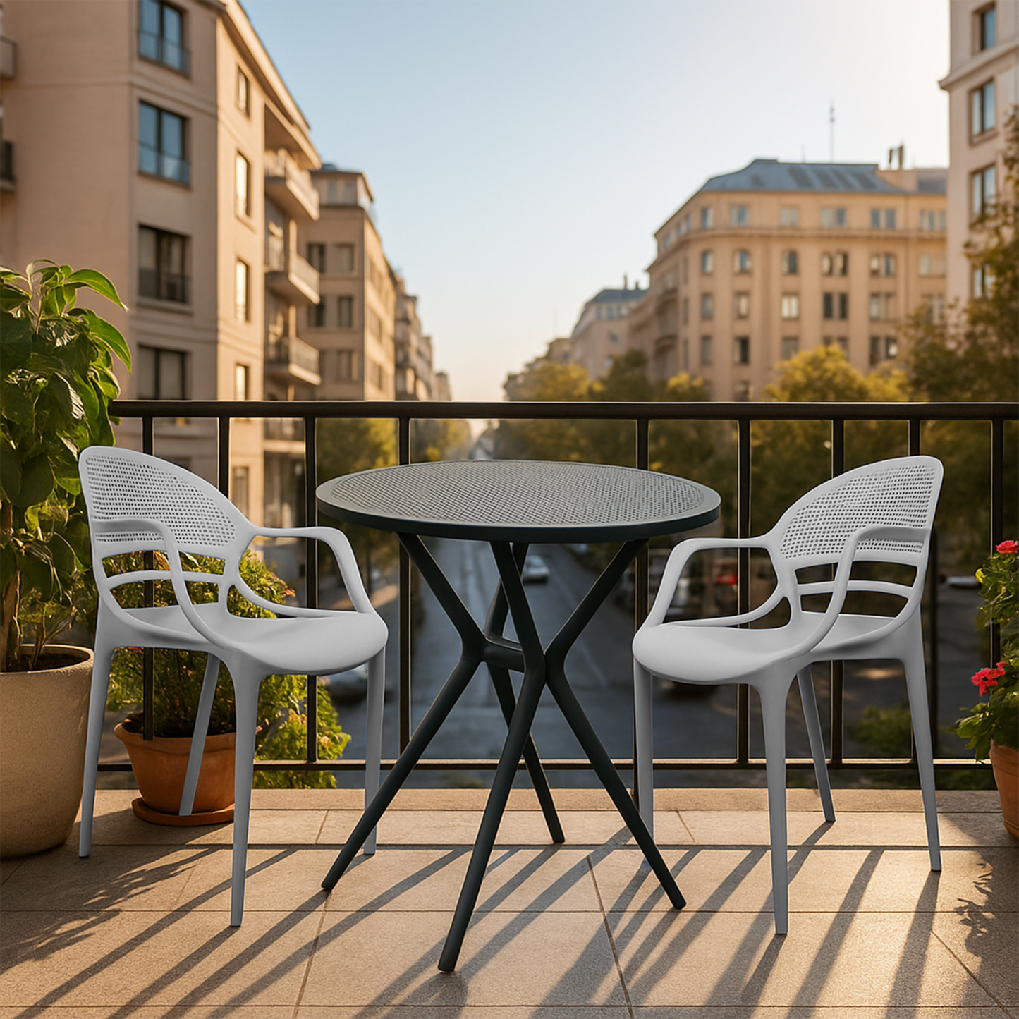 Bingo Round Table With 2 Sunset Chair