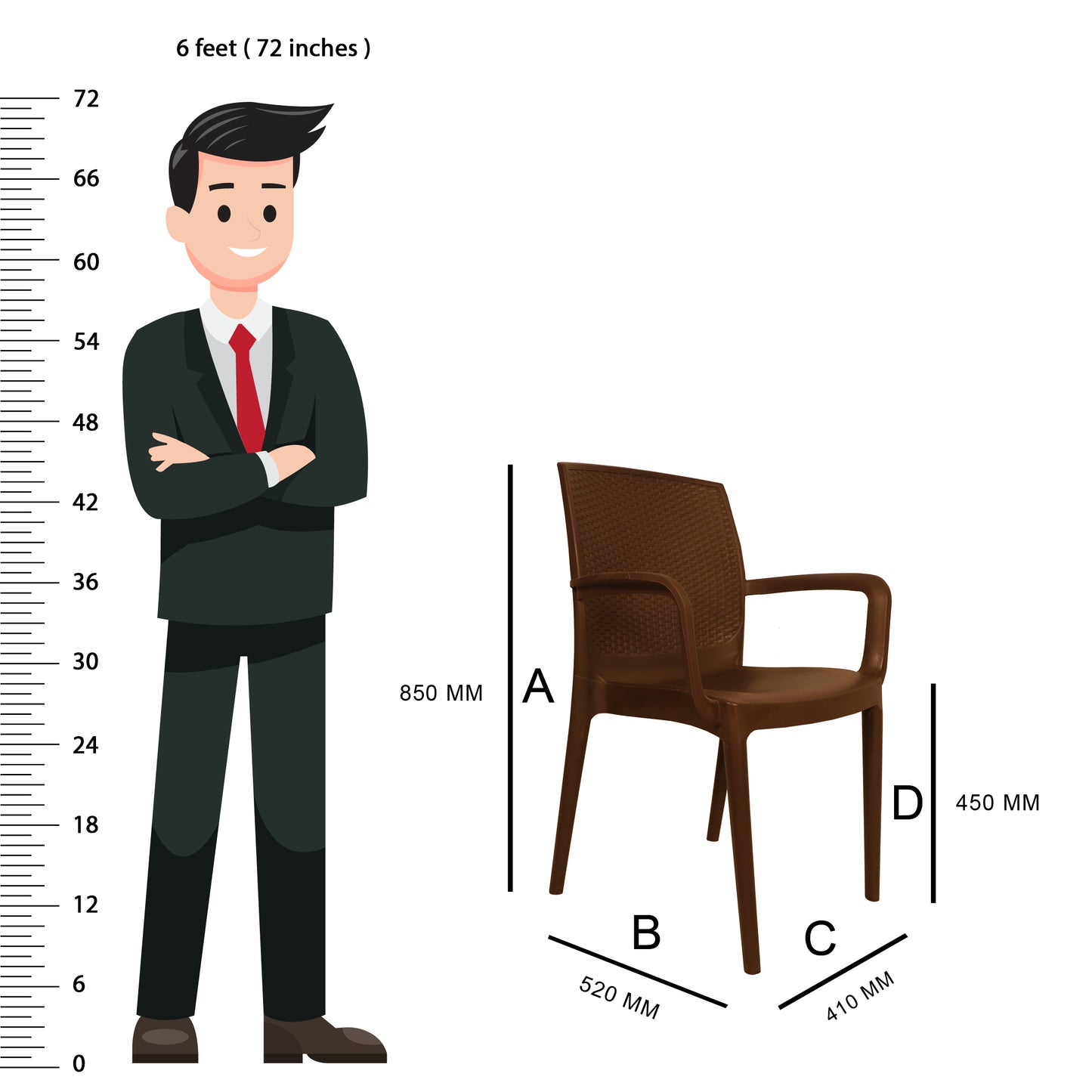 Alpha Chair With Arms (Pack of 2)