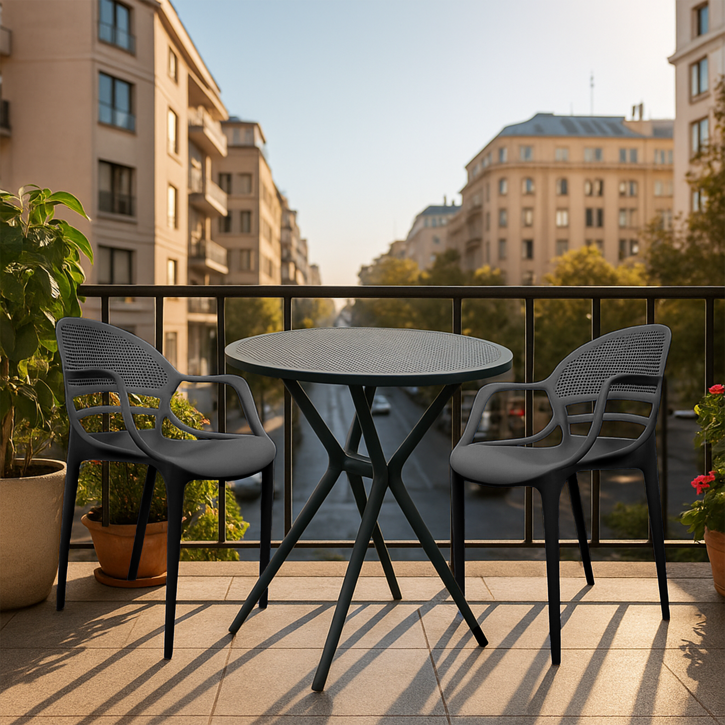 Bingo Round Table With 2 Sunset Chair