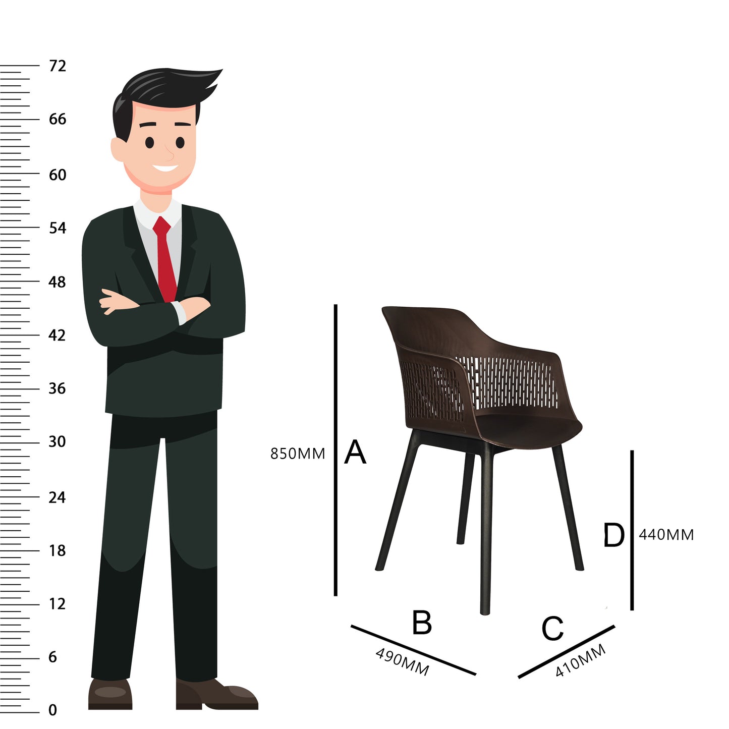 Austria Chair With Black Legs