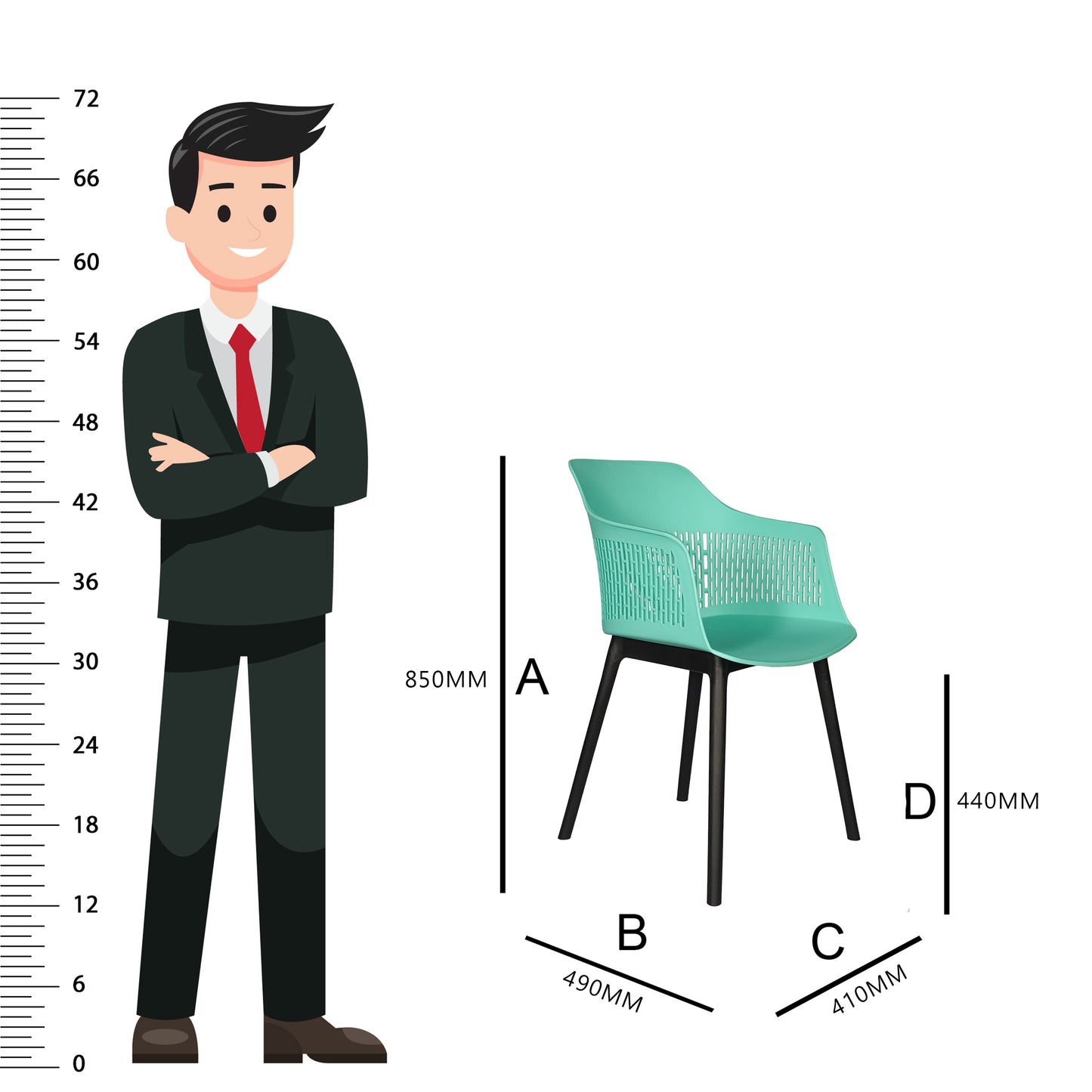 Austria Chair With Black Legs