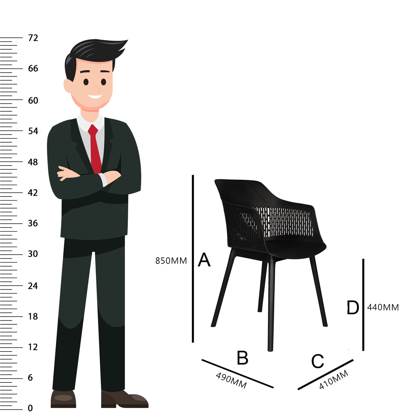 Austria Chair With Black Legs