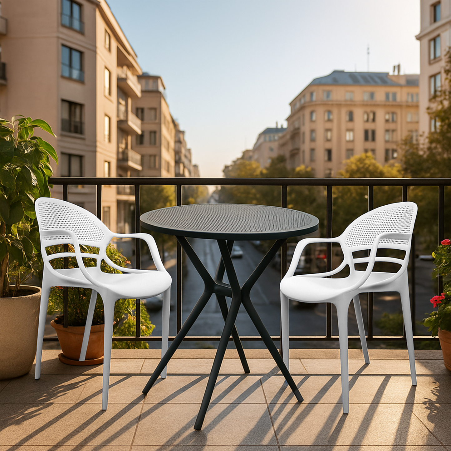 Bingo Round Table With 2 Sunset Chair
