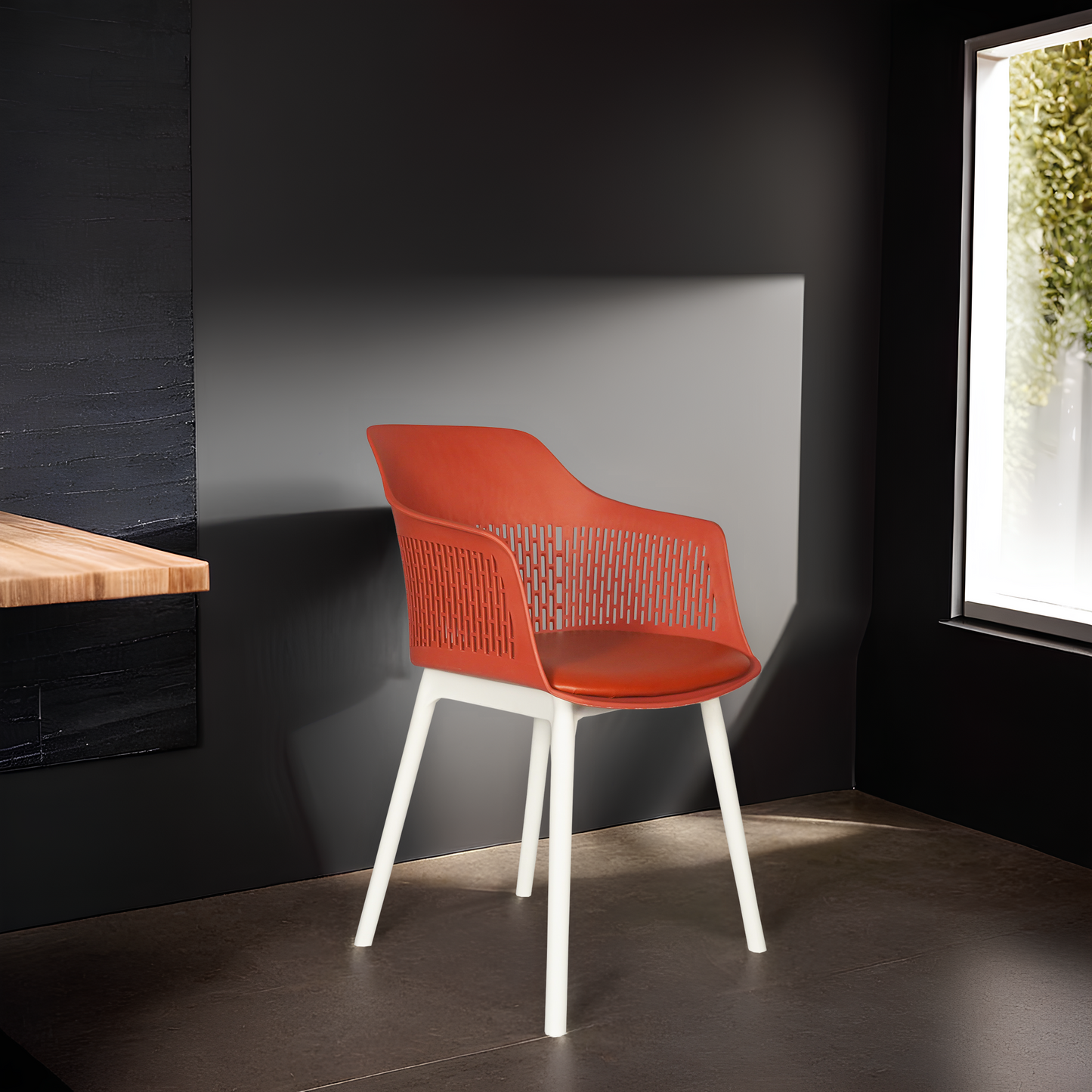 Austria Cafe Chair Cushion with White Legs