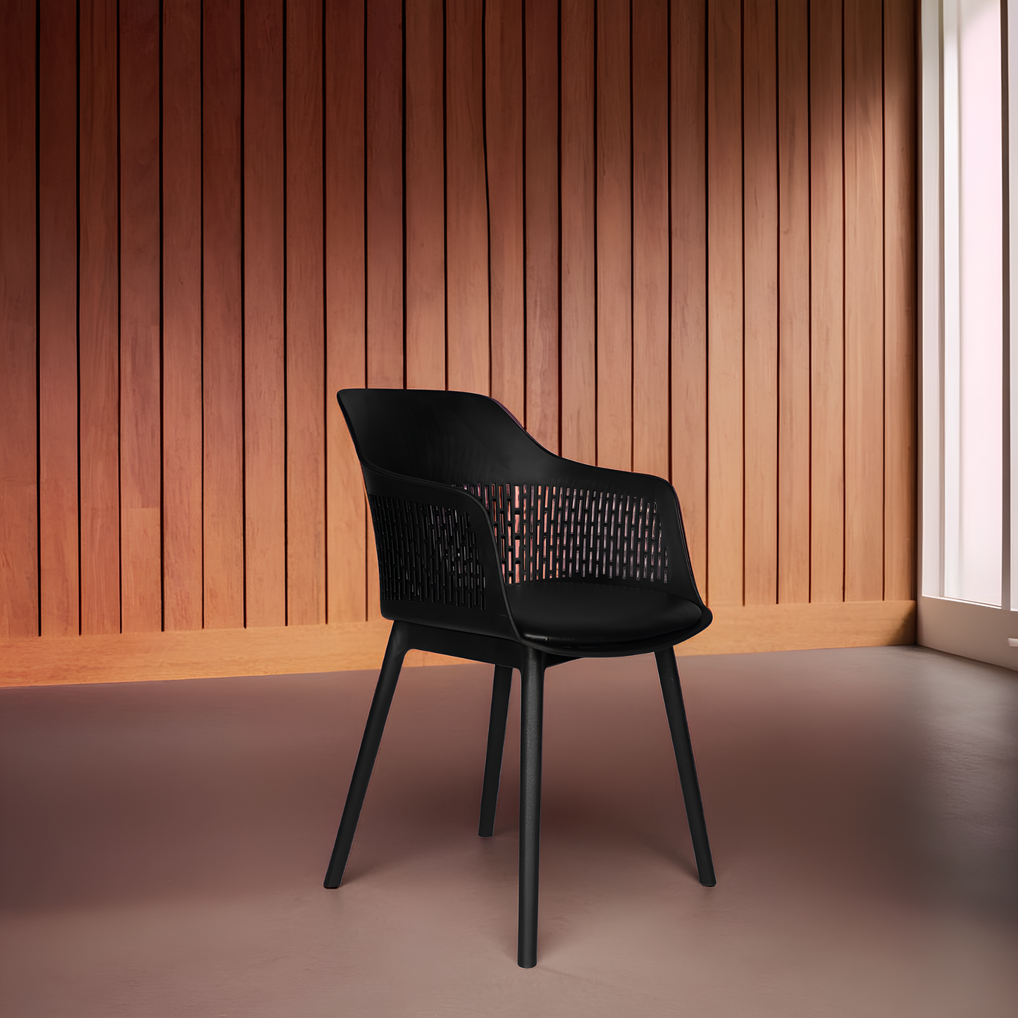 Austria Cafe Chair Cushion with Black legs