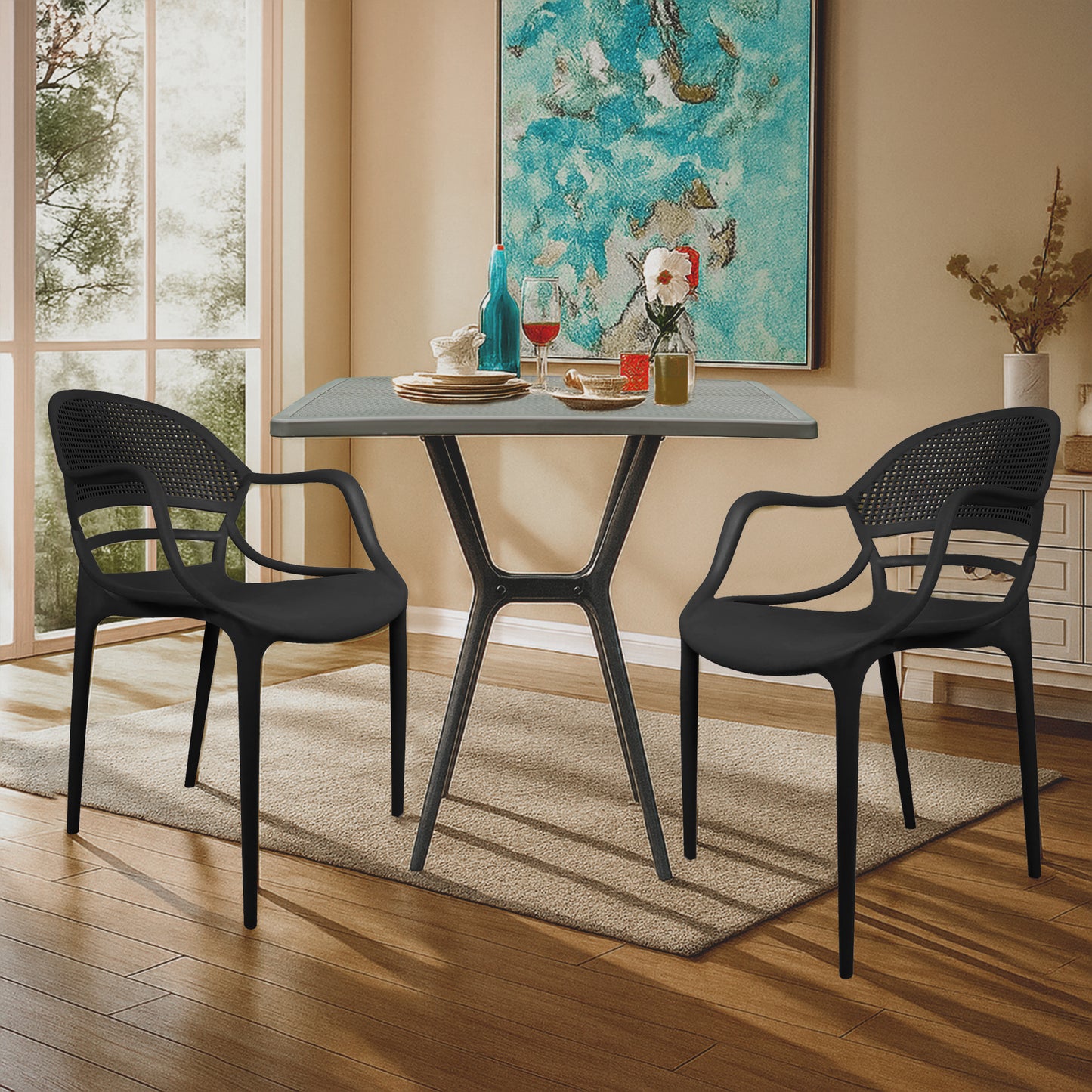 Bingo Square Table With 2 Sunset Chair
