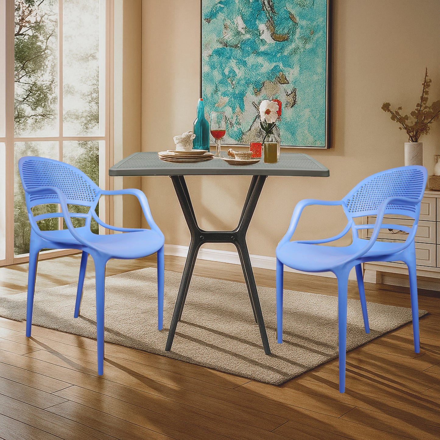 Bingo Square Table With 2 Sunset Chair
