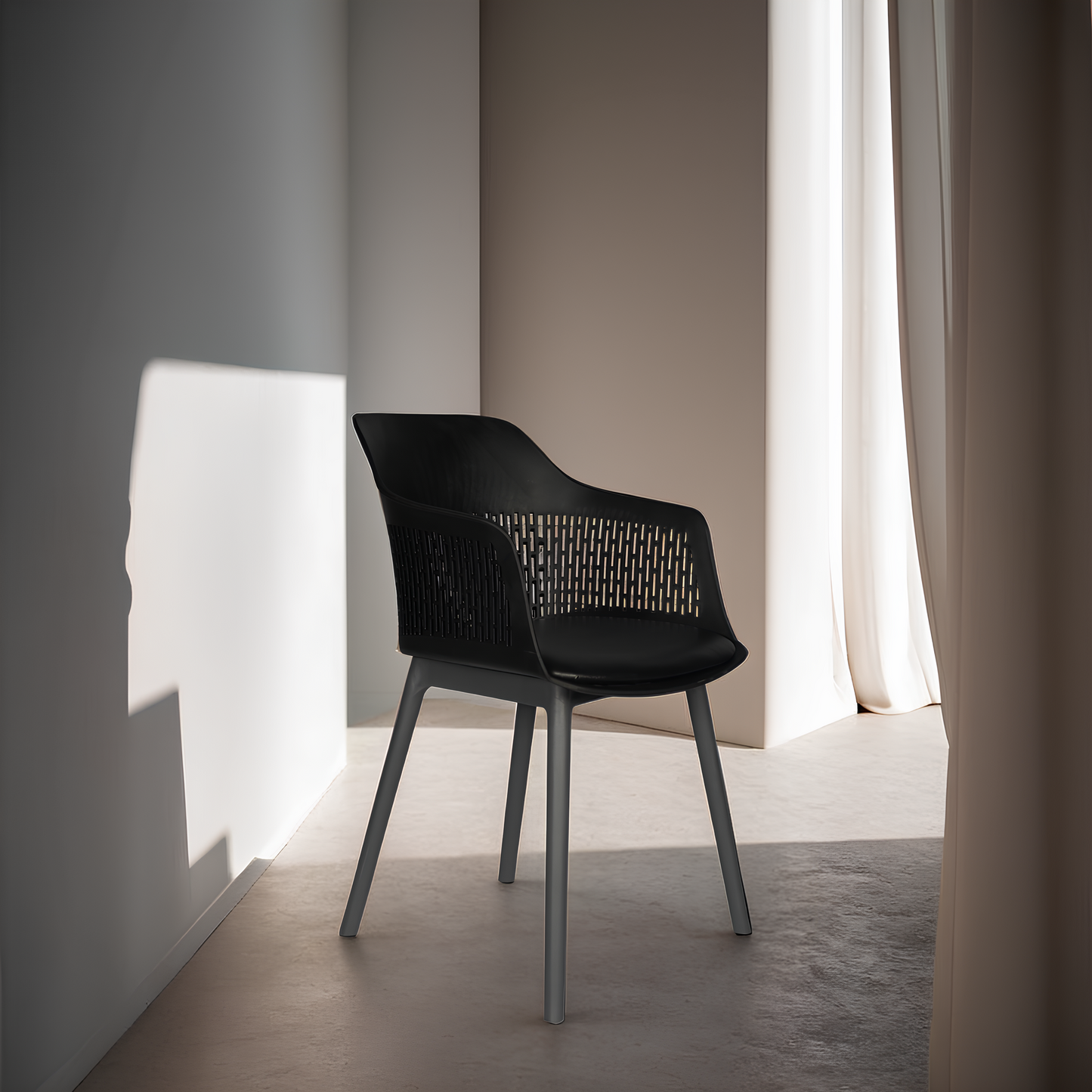 Austria Cafe Chair Cushion with Grey legs
