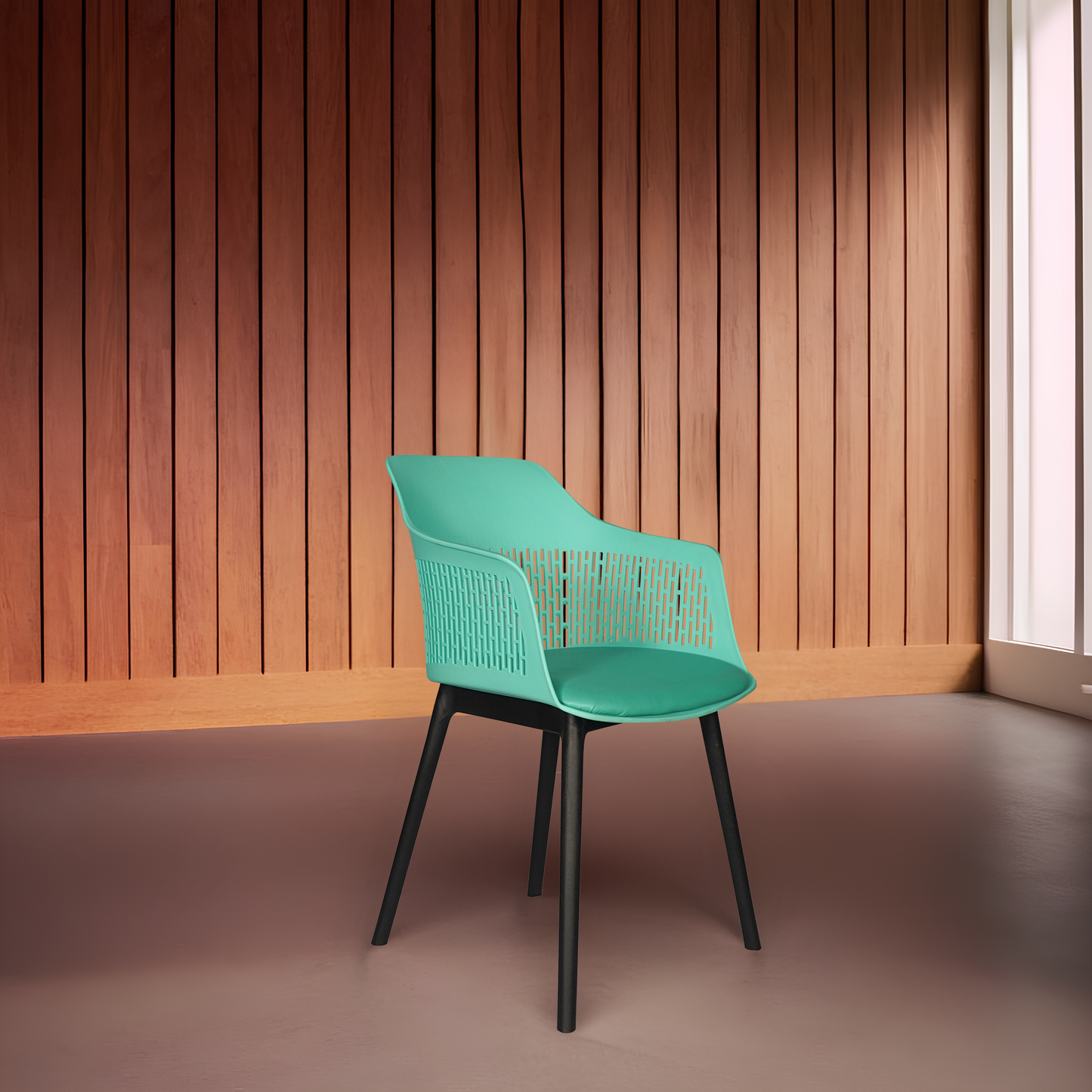 Austria Cafe Chair Cushion with Black legs