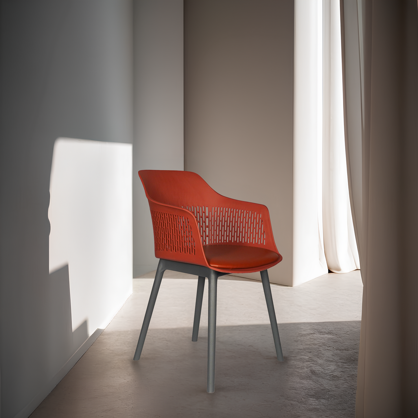 Austria Cafe Chair Cushion with Grey legs