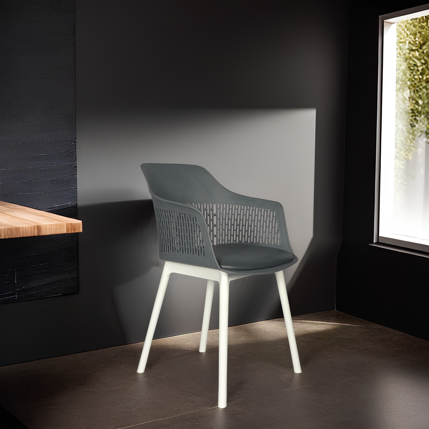 Austria Cafe Chair Cushion with White Legs