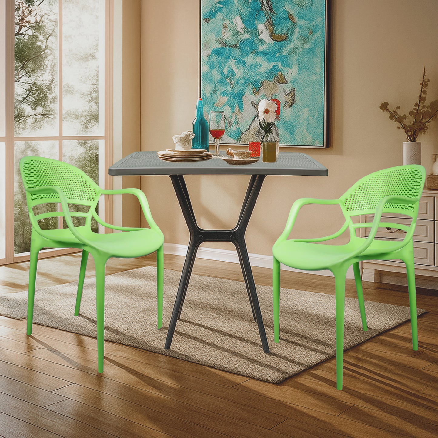 Bingo Square Table With 2 Sunset Chair