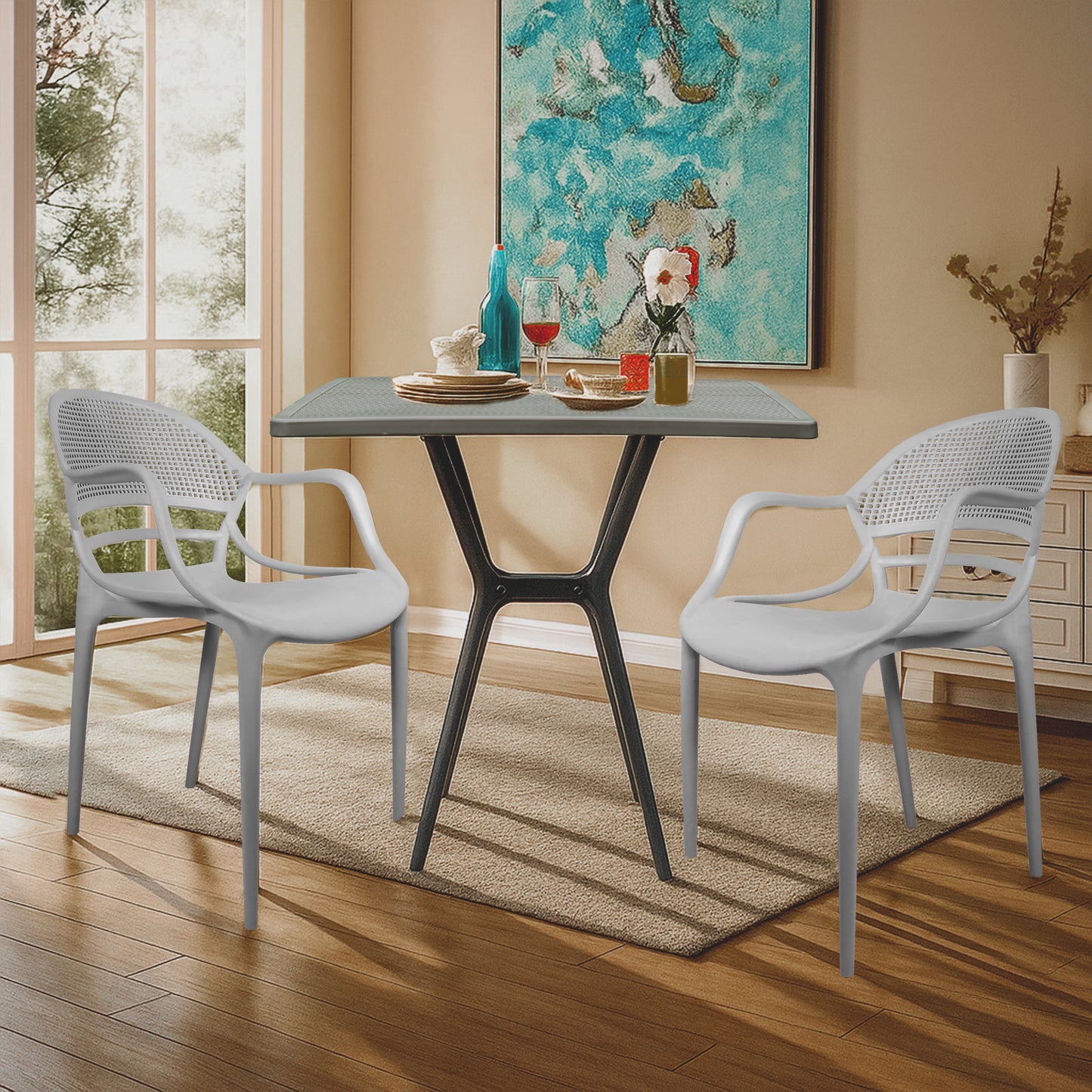 Bingo Square Table With 2 Sunset Chair
