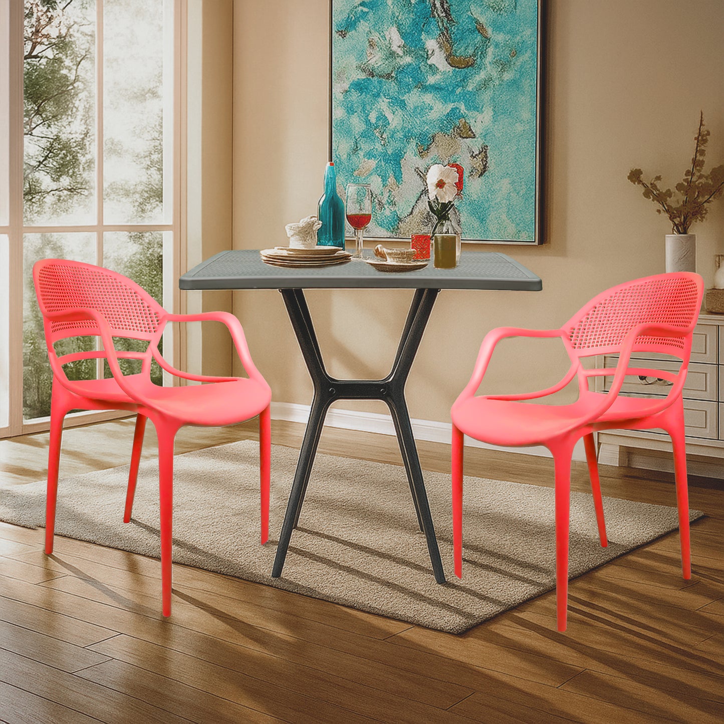 Bingo Square Table With 2 Sunset Chair