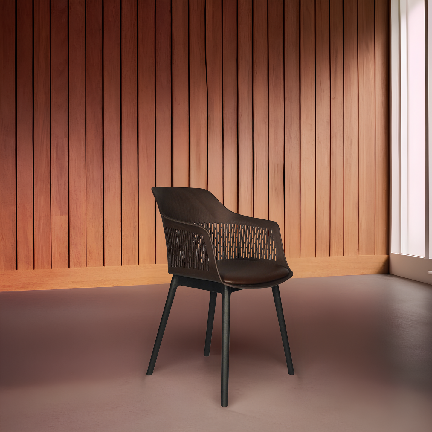 Austria Cafe Chair Cushion with Black legs