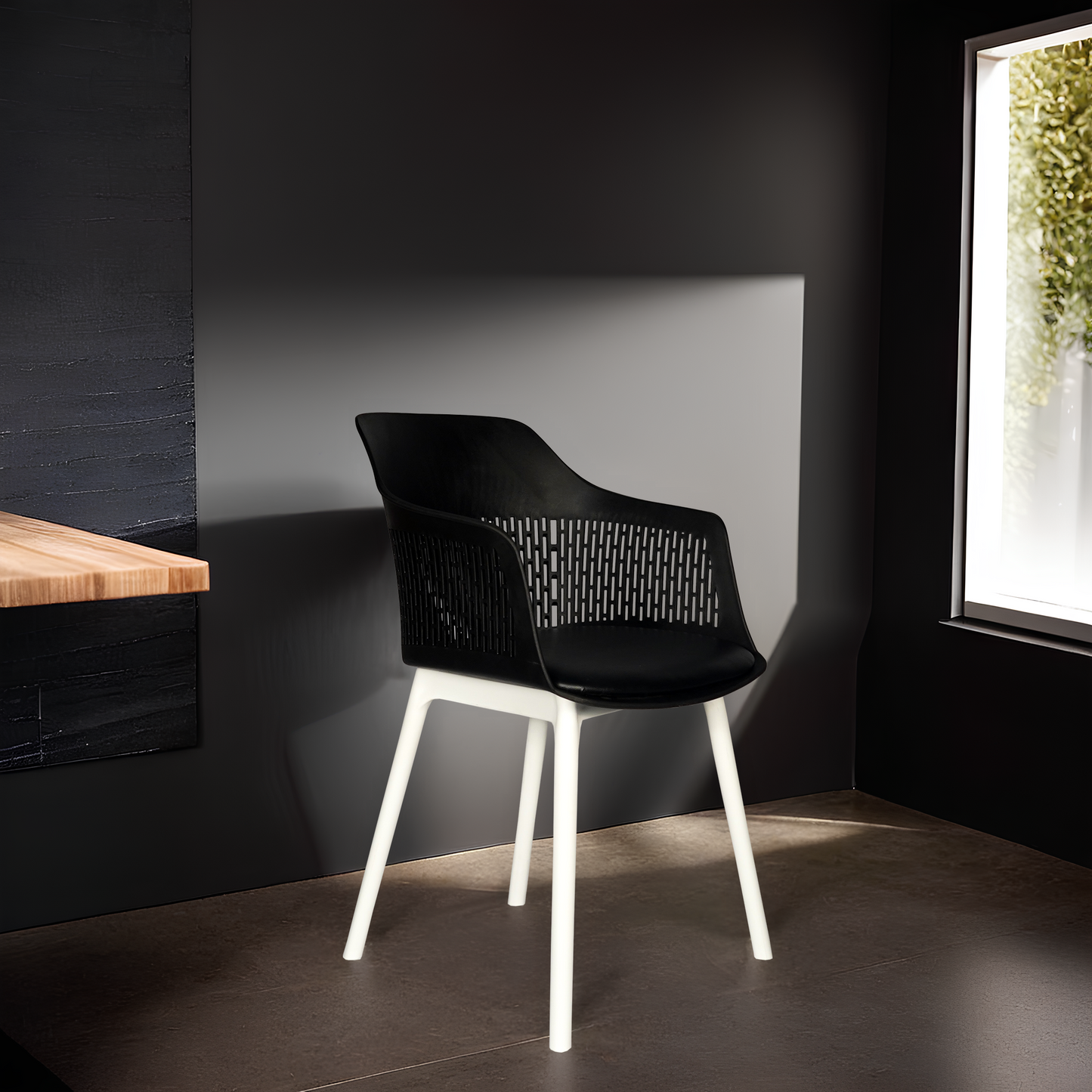 Austria Cafe Chair Cushion with White Legs