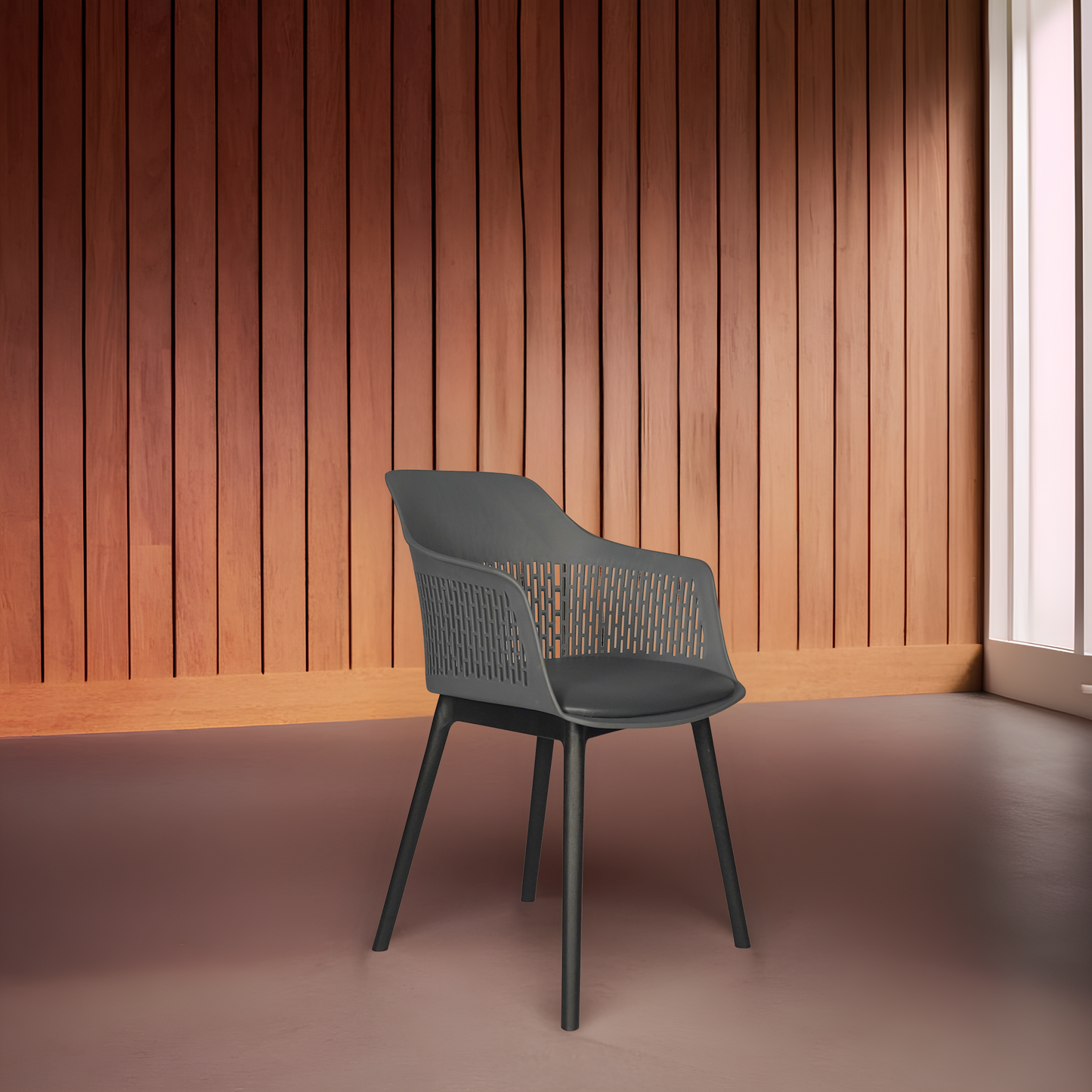 Austria Cafe Chair Cushion with Black legs