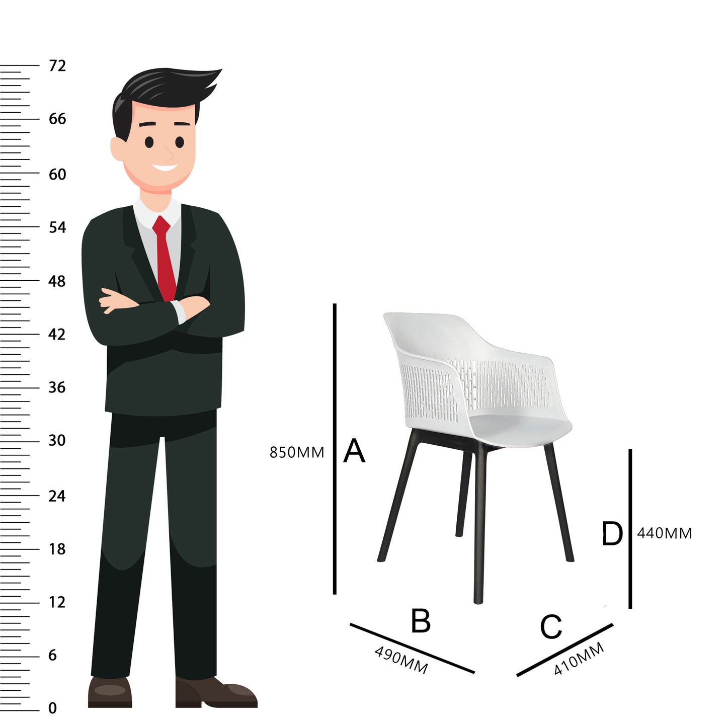 Austria Chair With Black Legs