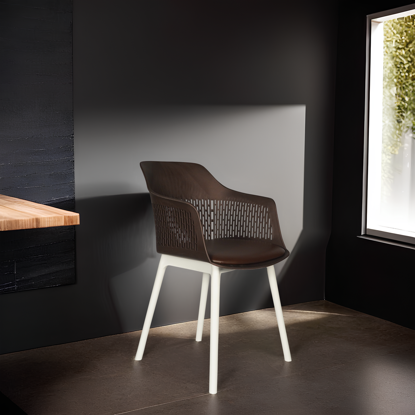 Austria Cafe Chair Cushion with White Legs