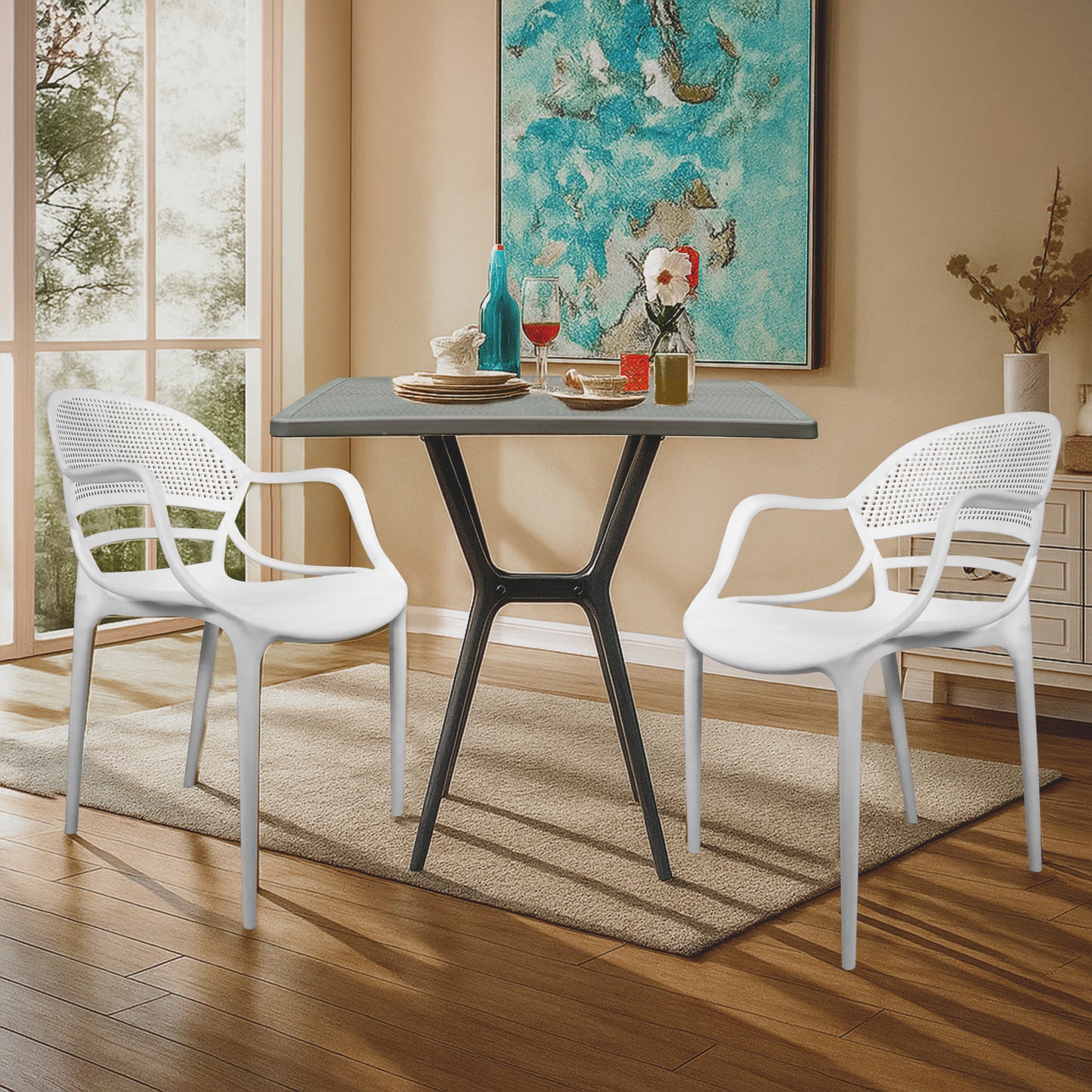 Bingo Square Table With 2 Sunset Chair