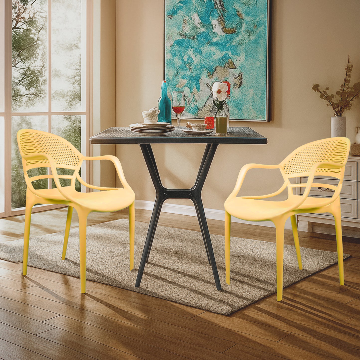Bingo Square Table With 2 Sunset Chair