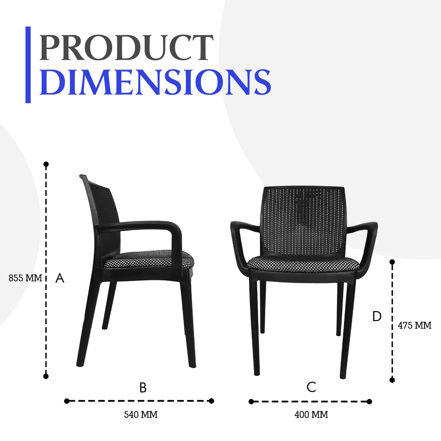 Beeta Chair with Cushion with Arm (pack of 2)