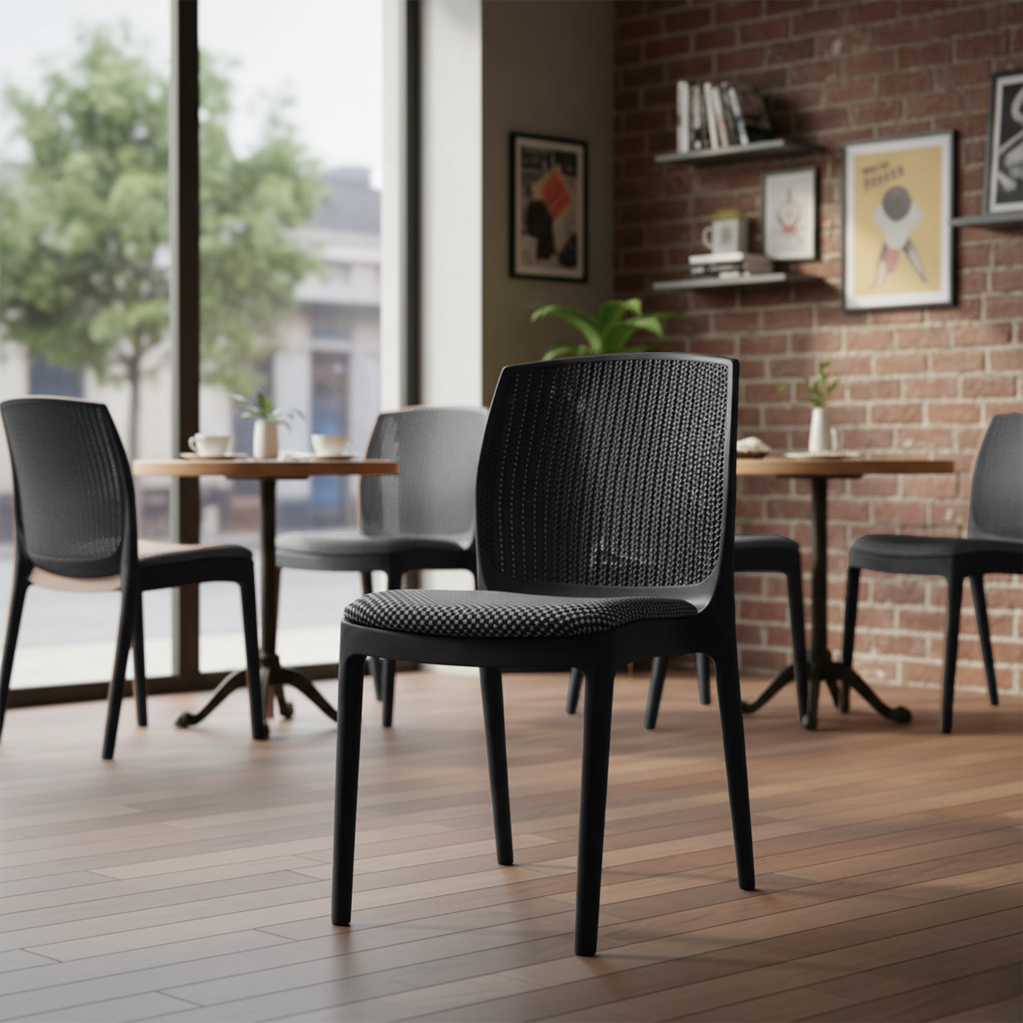 Beeta Chair with cushion w/o arm (Pack of 2)