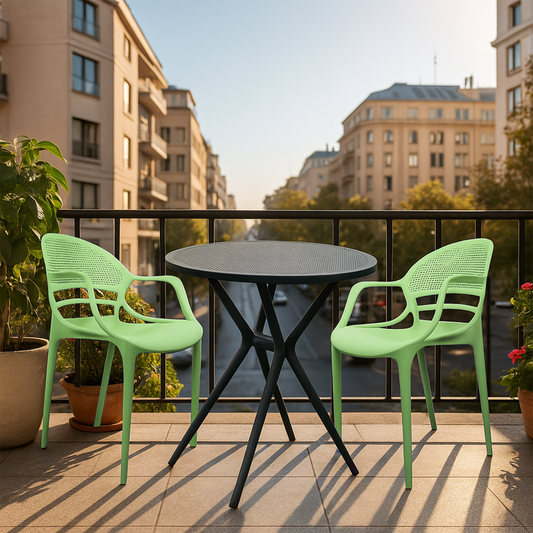 Bingo Round Table With 2 Sunset Chair