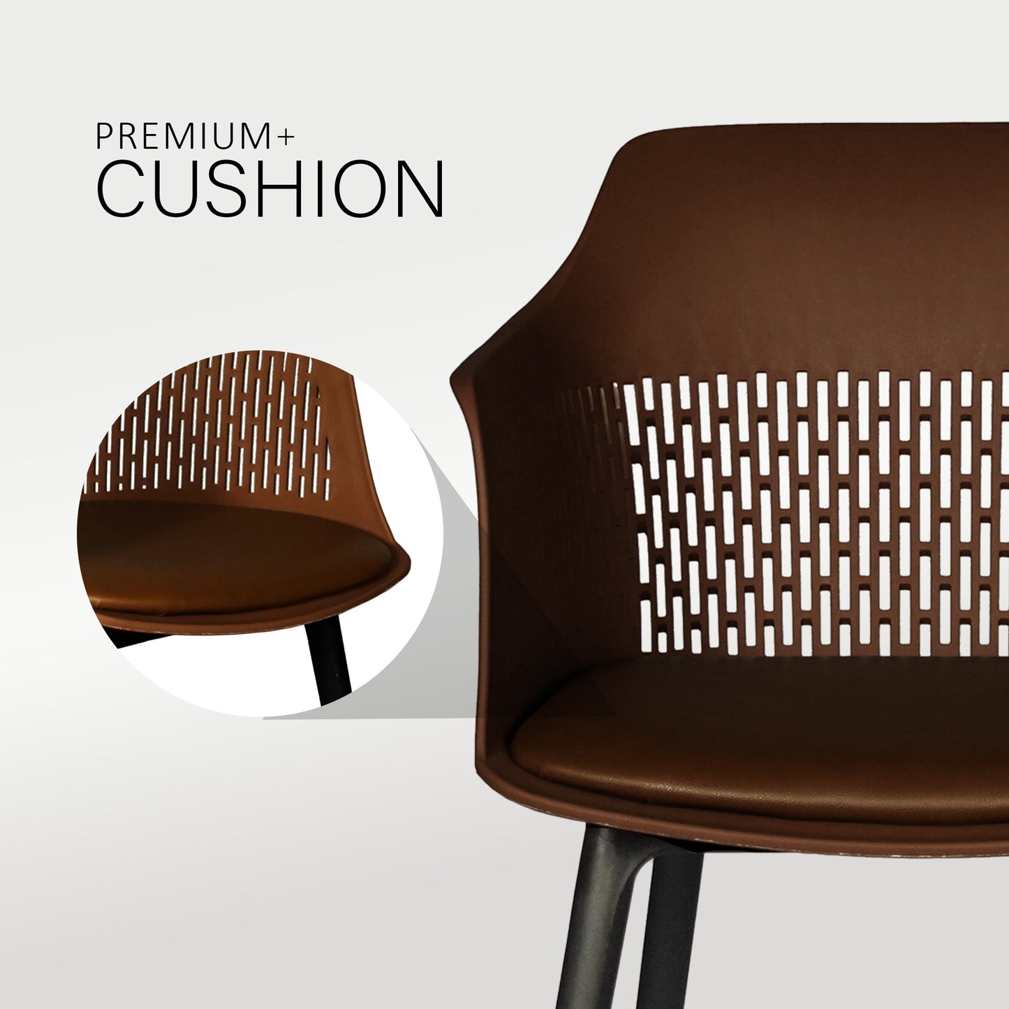 Austria Cafe Chair Cushion with Black legs (Pack of 2)