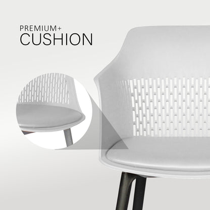 Austria Cafe Chair Cushion with Black legs (Pack of 2)