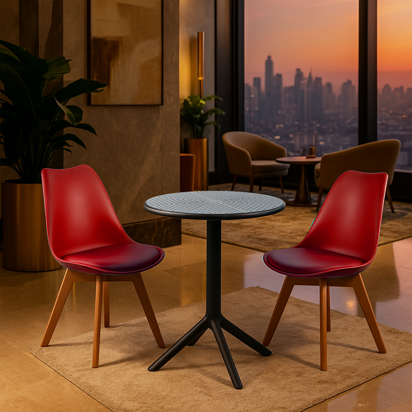 Plaza Round Table With 2 Smart Chair