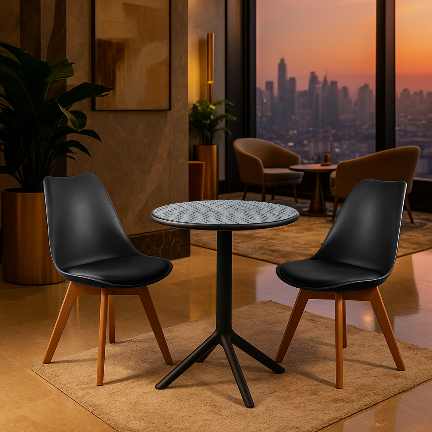 Plaza Round Table With 2 Smart Chair