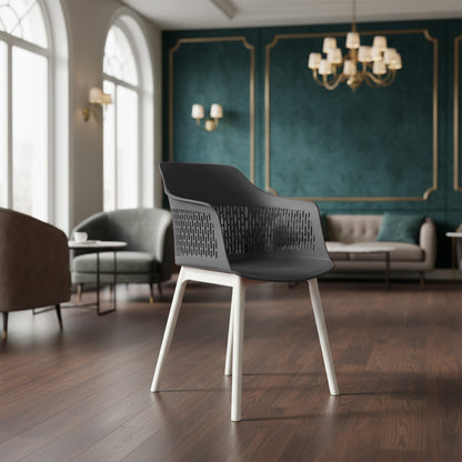 Austria Chair With White Legs (Pack of 2)