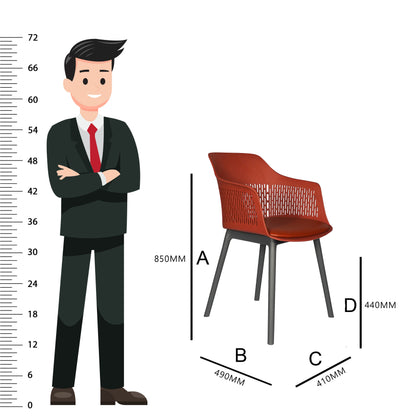 Austria Cafe Chair Cushion with Grey legs