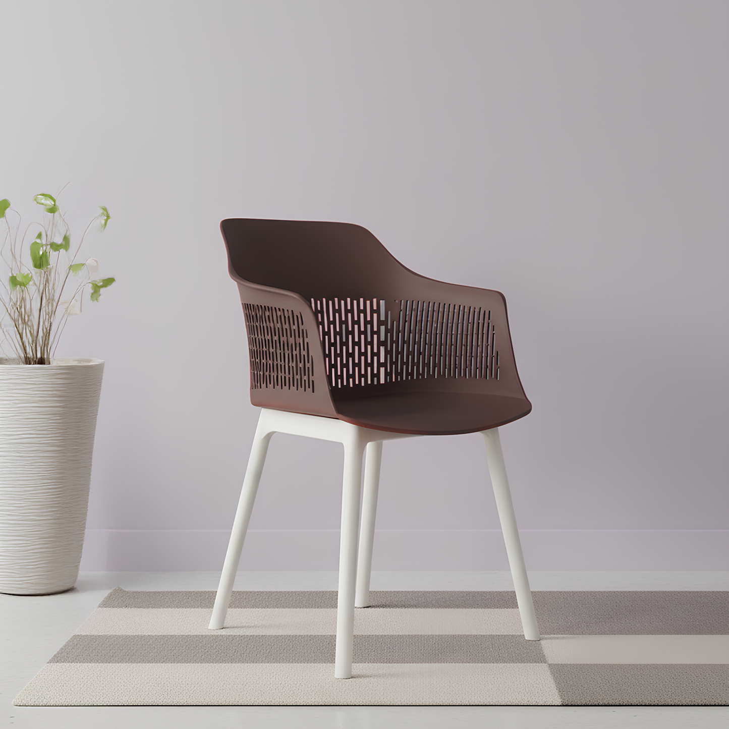 Austria Chair With White Legs (Pack of 2)