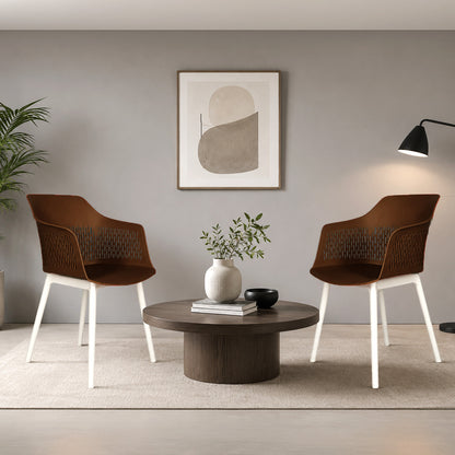 Austria Chair With White Legs (Pack of 2)