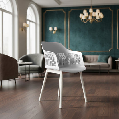Austria Chair With White Legs (Pack of 2)