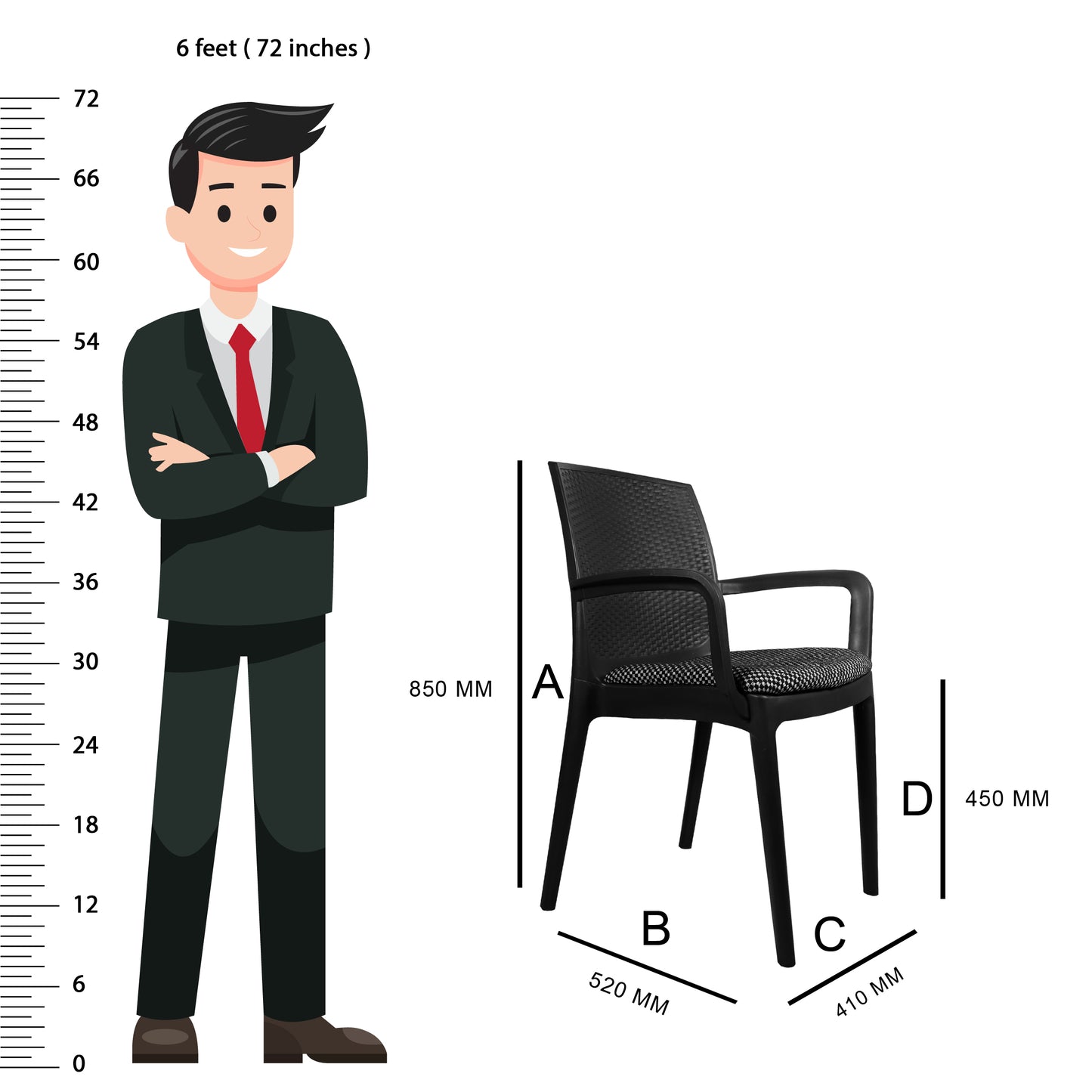 Alpha Chair With Cushion and Arm