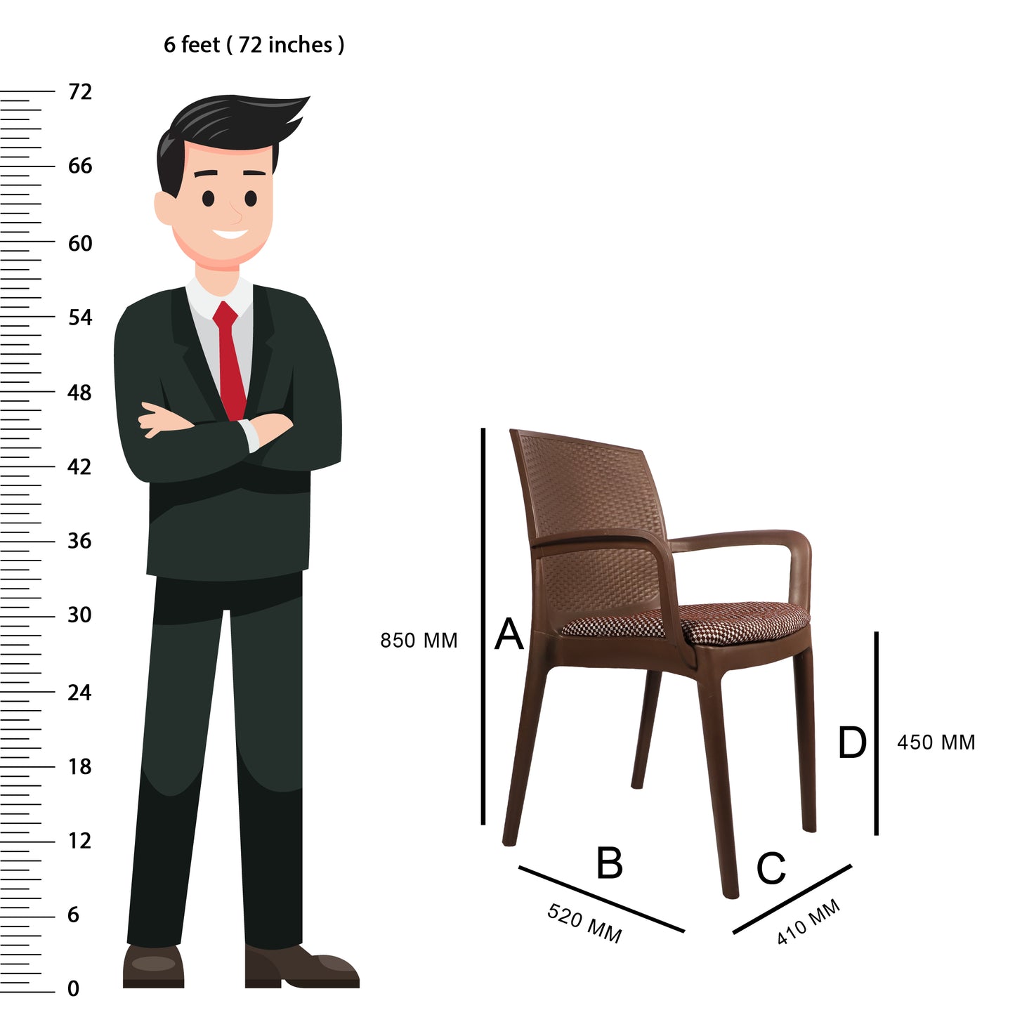 Alpha Chair With Cushion and Arm