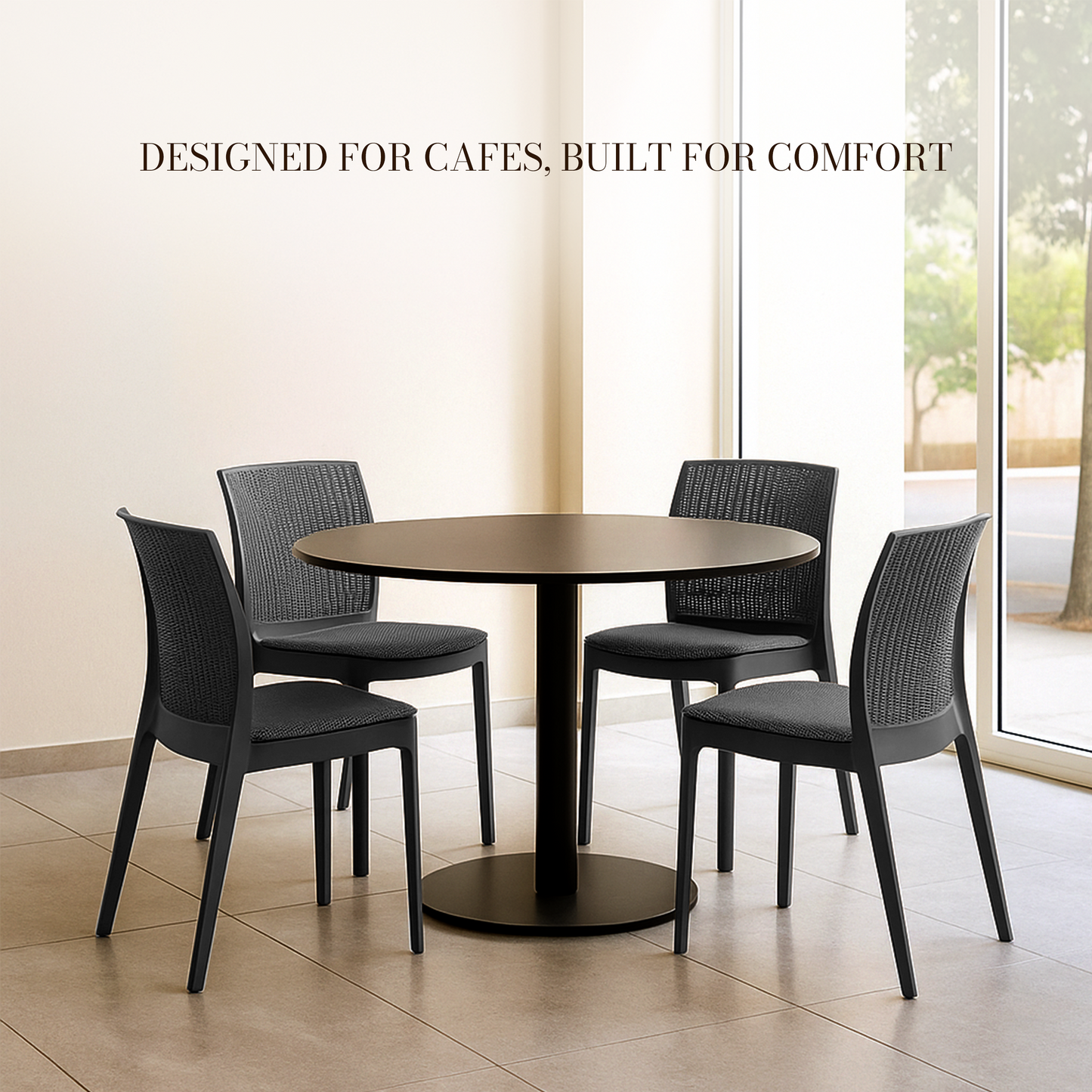 Beeta Chair with cushion w/o arm (Pack of 2)