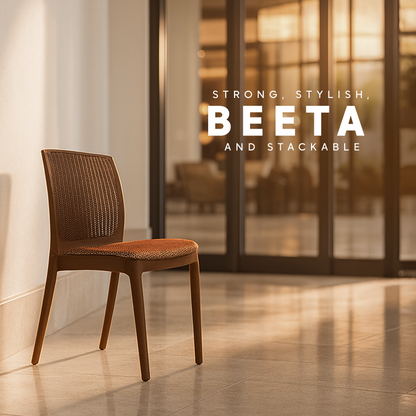 Beeta Chair with cushion w/o arm (Pack of 2)
