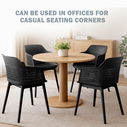 Austria Cafe Chair Cushion with Black legs (Pack of 2)