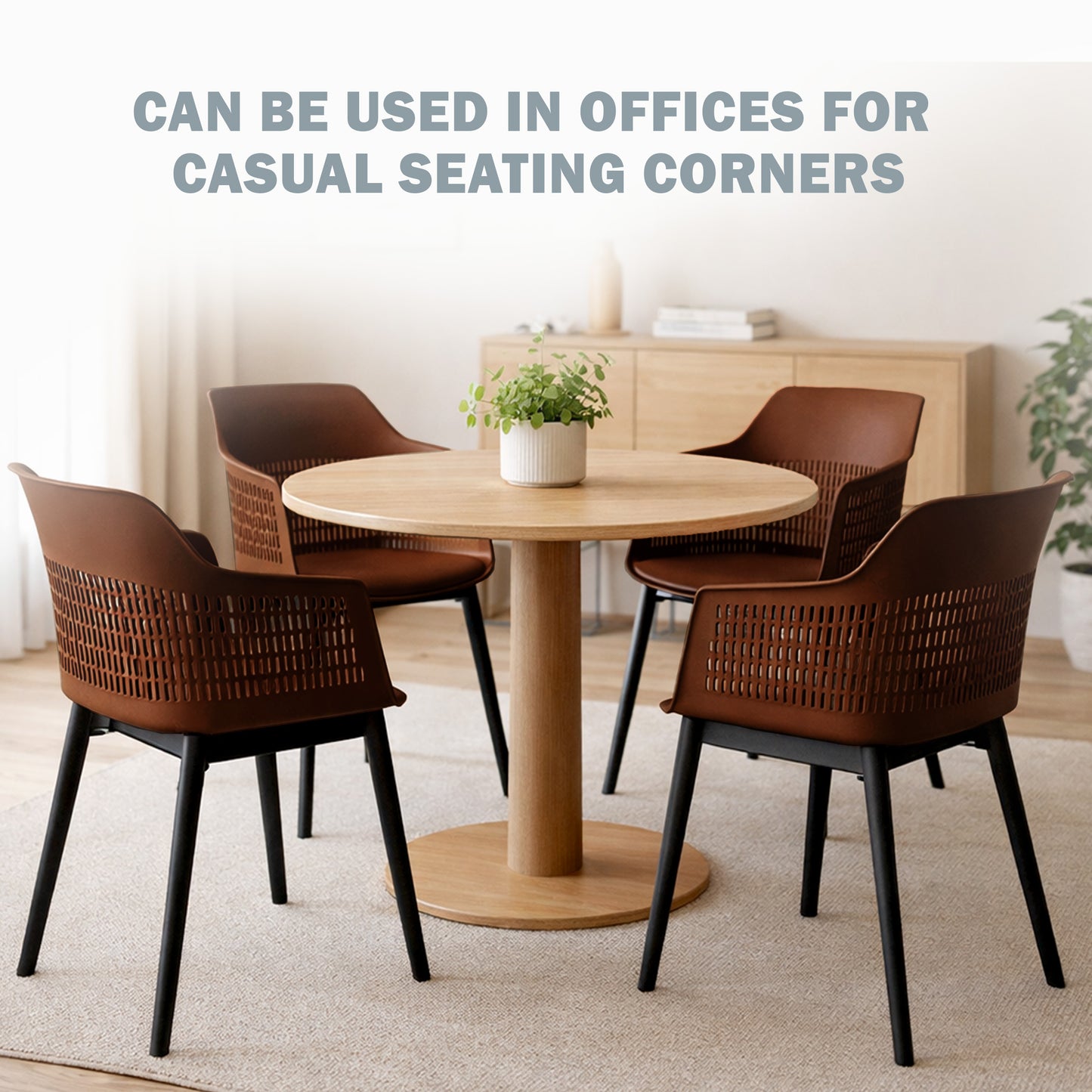 Austria Cafe Chair Cushion with Black legs (Pack of 2)