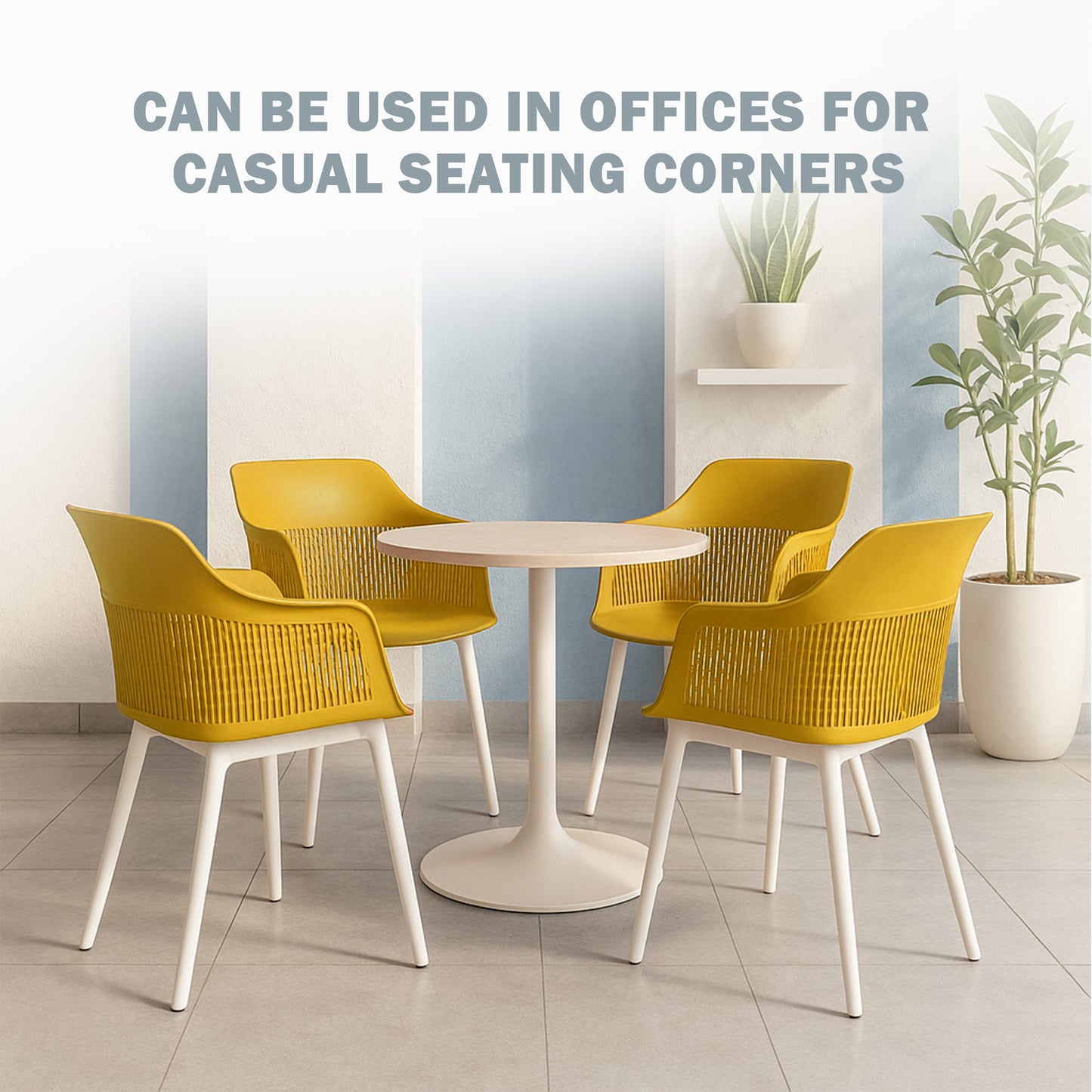 Austria Chair With White Legs (Pack of 2)
