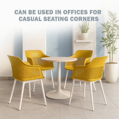 Austria Chair With White Legs (Pack of 2)