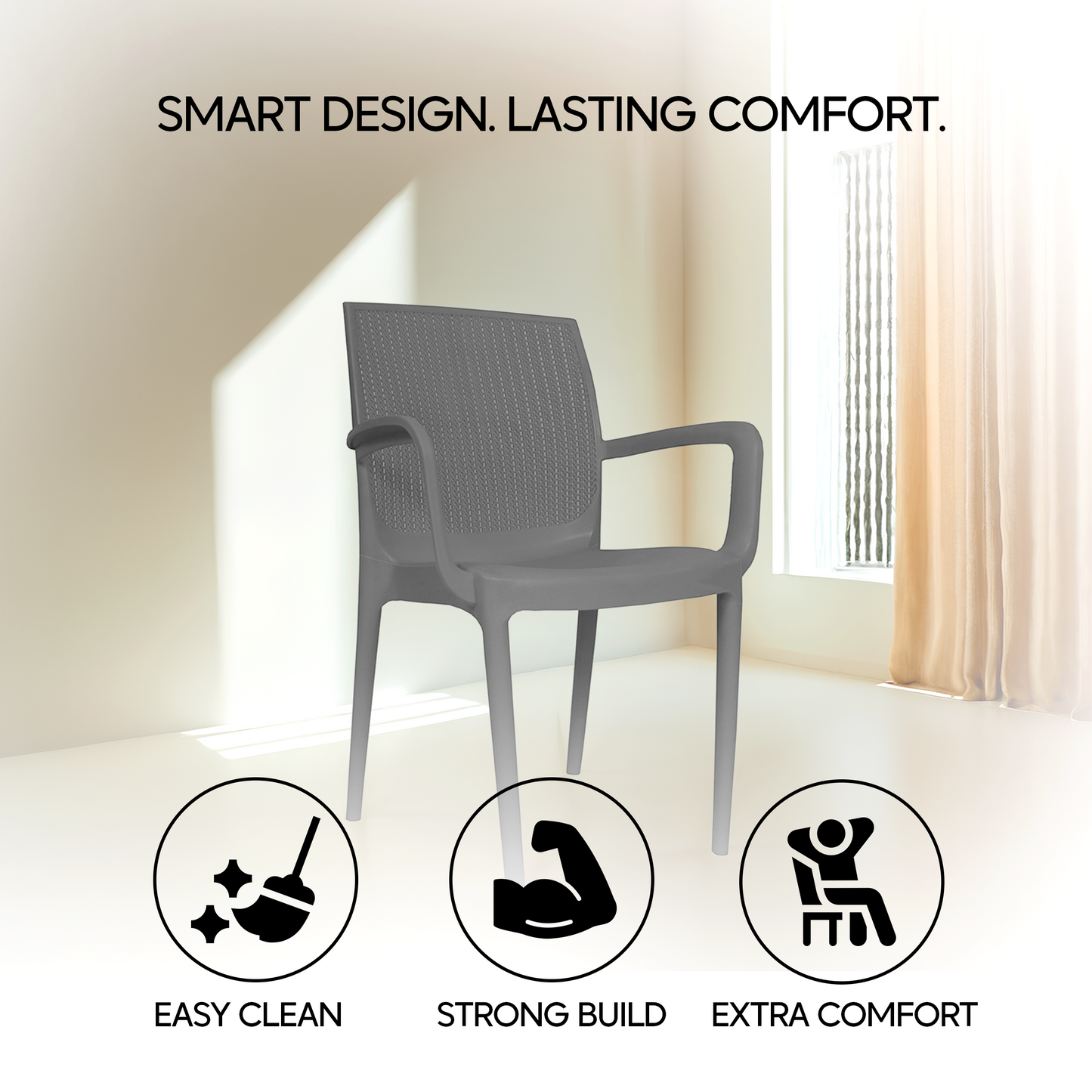 Beeta Chair With Arms (Pack of 2)