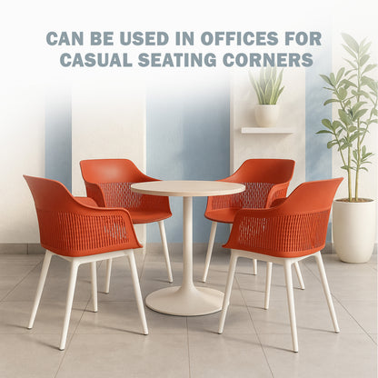Austria Chair With White Legs (Pack of 2)