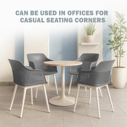 Austria Chair With White Legs (Pack of 2)