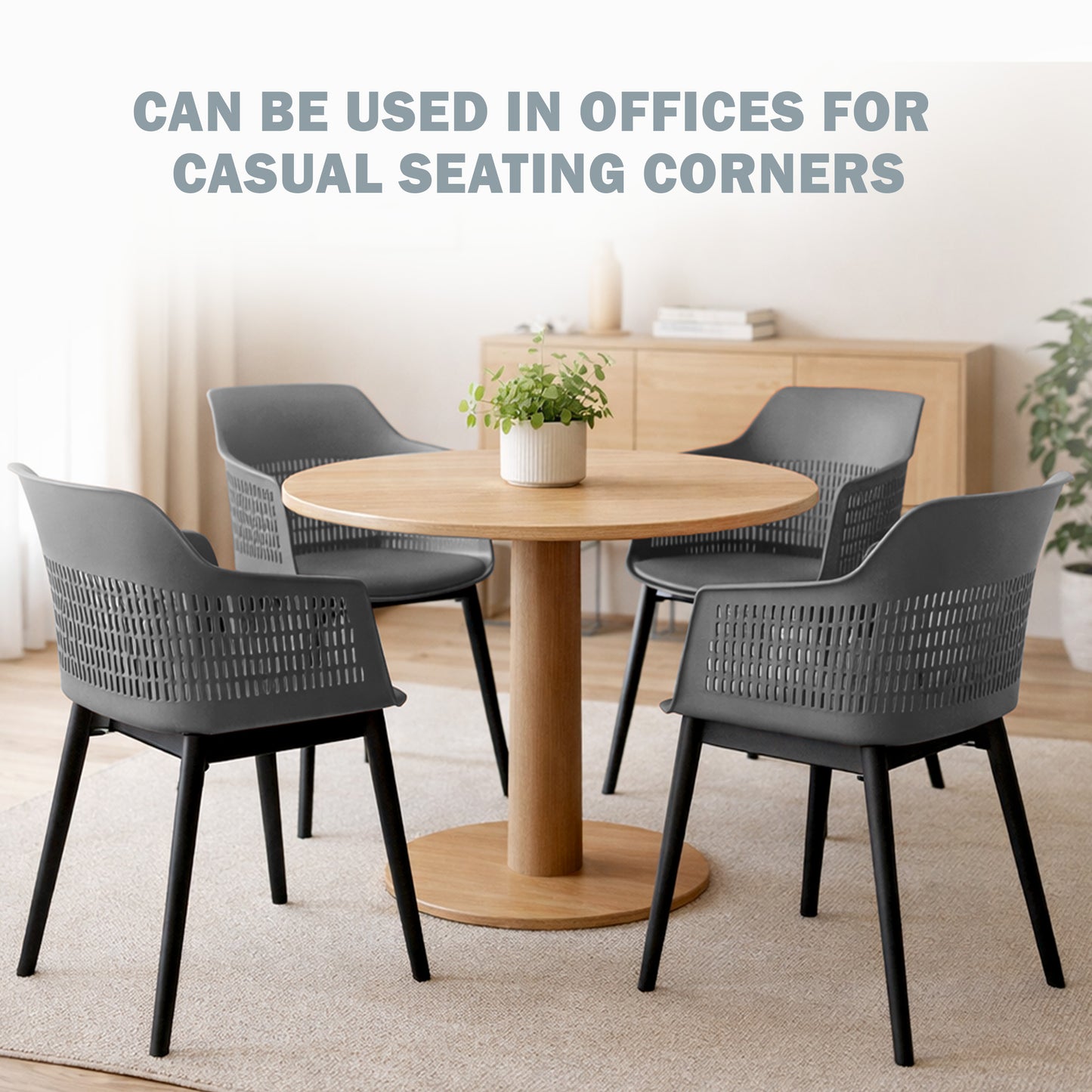 Austria Cafe Chair Cushion with Black legs (Pack of 2)