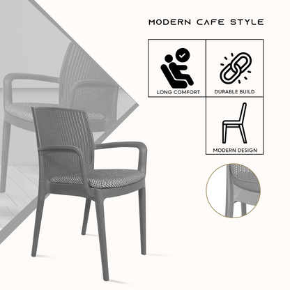 Beeta Chair with Cushion with Arm (pack of 2)
